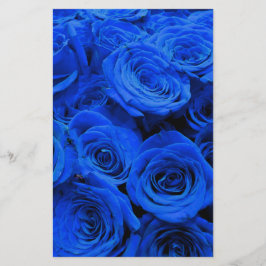 Elegant blauw roos blauw bloemblauw briefpapier