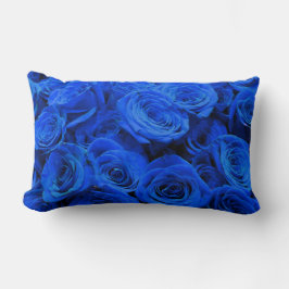 Elegant blauw roos blauw bloemblauw buitenkussen