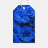 Elegant blauw roos blauw bloemblauw cadeaulabel (Achterkant)