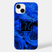 Elegant blauw roos blauw bloemblauw Case-Mate iPhone case (Achterkant)