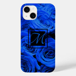 Elegant blauw roos blauw bloemblauw Case-Mate iPhone 14 hoesje