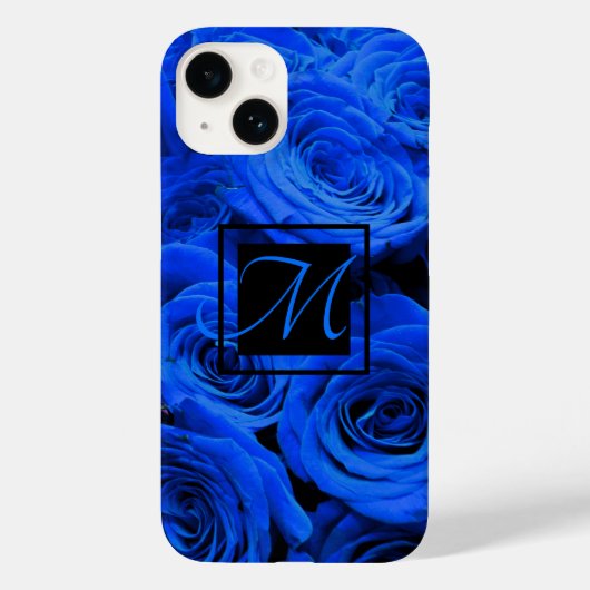 Elegant blauw roos blauw bloemblauw Case-Mate iPhone case (Achterkant)