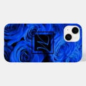 Elegant blauw roos blauw bloemblauw Case-Mate iPhone case (Achterkant (horizontaal))