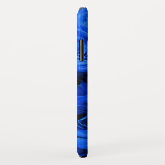 Elegant blauw roos blauw bloemblauw Case-Mate iPhone case (Achterkant/rechts)