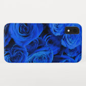 Elegant blauw roos blauw bloemblauw Case-Mate iPhone case (Achterkant (horizontaal))
