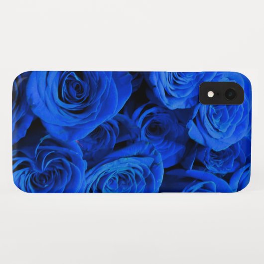 Elegant blauw roos blauw bloemblauw Case-Mate iPhone case (Achterkant (horizontaal))