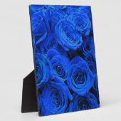 Elegant blauw roos blauw bloemblauw fotoplaat (Zijkant)