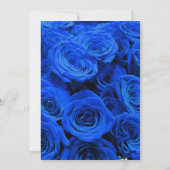 Elegant blauw roos blauw bloemblauw kaart (Achterkant)