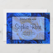 Elegant blauw roos blauw bloemblauw kaart (Voorkant)