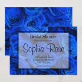 Elegant blauw roos blauw bloemblauw kaart (Voorkant / Achterkant)