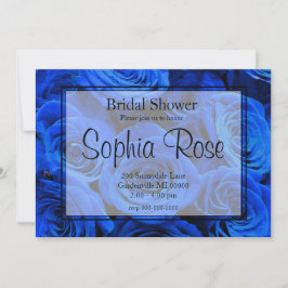 Elegant blauw roos blauw bloemblauw kaart