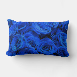Elegant blauw roos blauw bloemblauw kussen