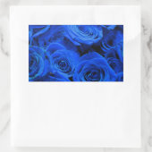 Elegant blauw roos blauw bloemblauw rechthoekige sticker (Tas)