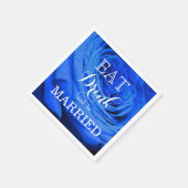 Elegant blauw roos blauw bloemblauw servetten (Hoek)