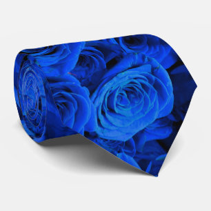 Elegant blauw roos blauw bloemblauw stropdas