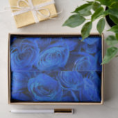 Elegant blauw roos blauw bloemblauw tissuepapier (Geschenk)