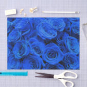 Elegant blauw roos blauw bloemblauw tissuepapier (Craft)