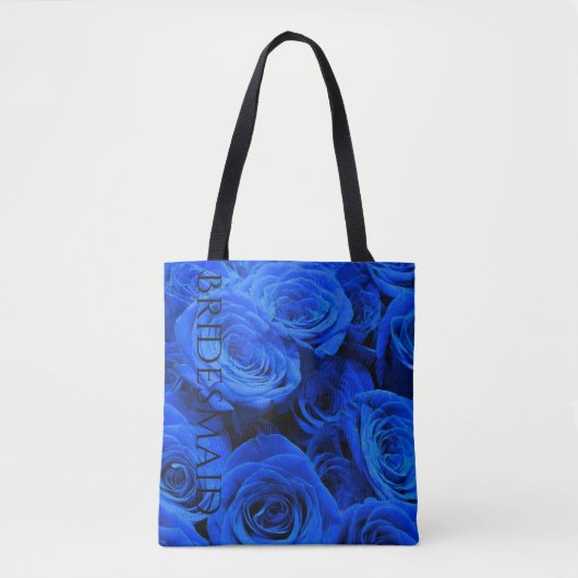 Elegant blauw roos blauw bloemblauw tote bag (Voorkant)
