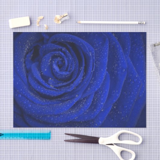 Elegant blauw roos bloempapier tissuepapier (Craft)