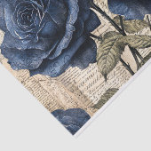  Elegant Blauw Roos Tissue Papier (Detail)