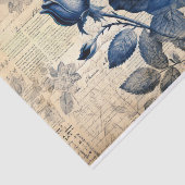  Elegant Blauw Roos Tissuepapier (Detail)