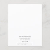 Elegant blauw roze ballonvarken onthullen uitnodig (Achterkant)