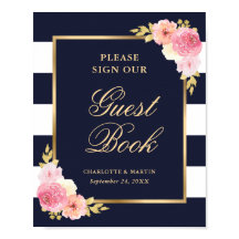 Elegant blauw roze bloemig teken voor bruiloftsgas