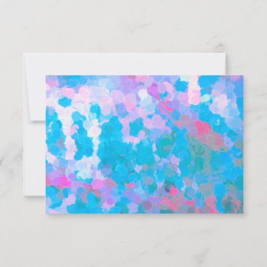 Elegant Blauw Roze Cirkels Waterverf Bruiloft Save The Date (Achterkant)