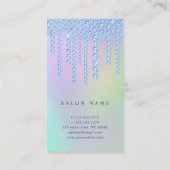 Elegant blauw roze en mijndiamanten make-up kunste visitekaartje (Achterkant)