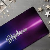 Elegant blauw roze ombré monogram bureaumat