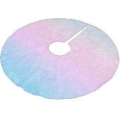 Elegant blauw roze zilver glitter design kerstboom rok (Gekanteld)