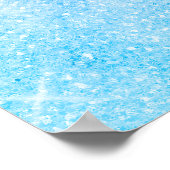 Elegant blauw roze zilver glitter design poster (Hoek)