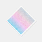 Elegant blauw roze zilver glitter design servet (Hoek)