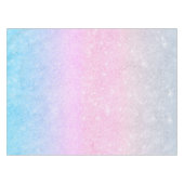 Elegant blauw roze zilver glitter design tafelkleed (Voorkant (Horizontaal))