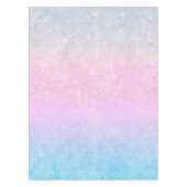 Elegant blauw roze zilver glitter design tafelkleed (Voorkant)