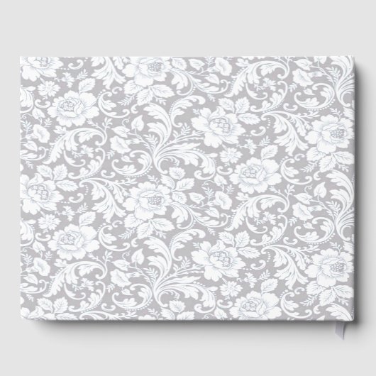 Elegant Blauw Rozen Bruiloft Gastenboek (Achterkant)