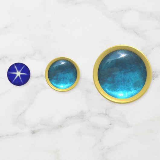 Elegant Blauw Saffier Edelstenen Confetti (Achterkanten)