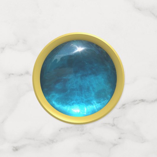 Elegant blauw saffier Pareltjes Confetti (Kleine voorkant)