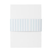 Elegant Blauw & Salie Gestreepte  Uitnodigingen Wikkel (Achterkant Voorbeeld)