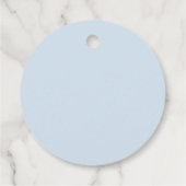 Elegant Blauw Schrift Huwelijk Aangepaste Dank Je Bedankjes Labels (Achterkant)