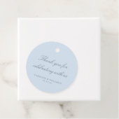 Elegant Blauw Schrift Huwelijk Aangepaste Dank Je Bedankjes Labels (In situ)