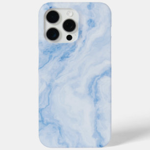 Elegant Blauw Steen Marmer Patroon iPhone 15 Pro Max Hoesje