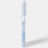 Elegant Blauw Steen Marmer Patroon Case-Mate iPhone Case (Achterkant / Rechts)