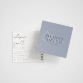 Elegant Blauw Stylist Boho Modern Neutral Trendy Vierkante Visitekaartje