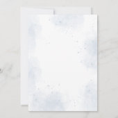 Elegant blauw teddybeer Baby shower Kaart (Achterkant)