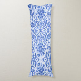 Elegant  Blauw toile de jouy blauw wit Lichaamskussen
