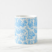 Elegant blauw toile de jouy koffiemok (Center)