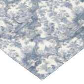 Elegant  Blauw toile de jouy monogram Tafelkleed (Gekanteld)