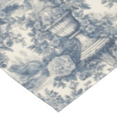 Elegant  Blauw toile de jouy monogram Tafelkleed (Gekanteld)