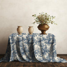 Elegant  Blauw toile de jouy monogram